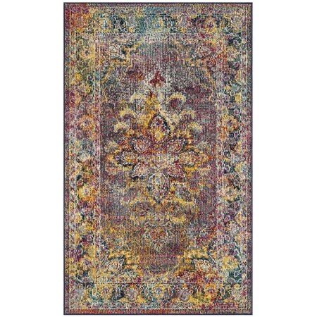 Safavieh Crystal Power Loomed Rectangle Area Rug Navy & Light Blue - 3 x 5 ft. CRS508H-3